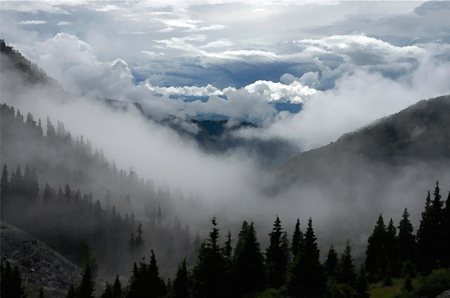 Foggy Mountain Vista